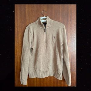 Polo Ralph Lauren Small Tan Sweater with Zip